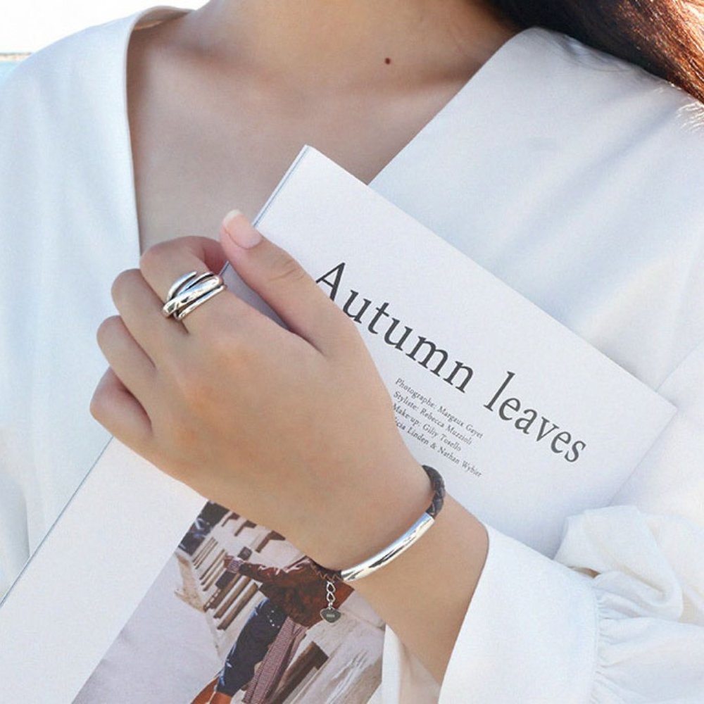 NEW 925 Sterling Silver Infinity Adjustable Ring - Picture 3 of 7